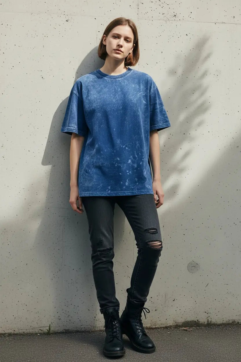 Ocean Blue Acid Wash vynwolf