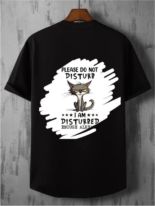 Do Not Disturb Cat Oversized T-Shirt