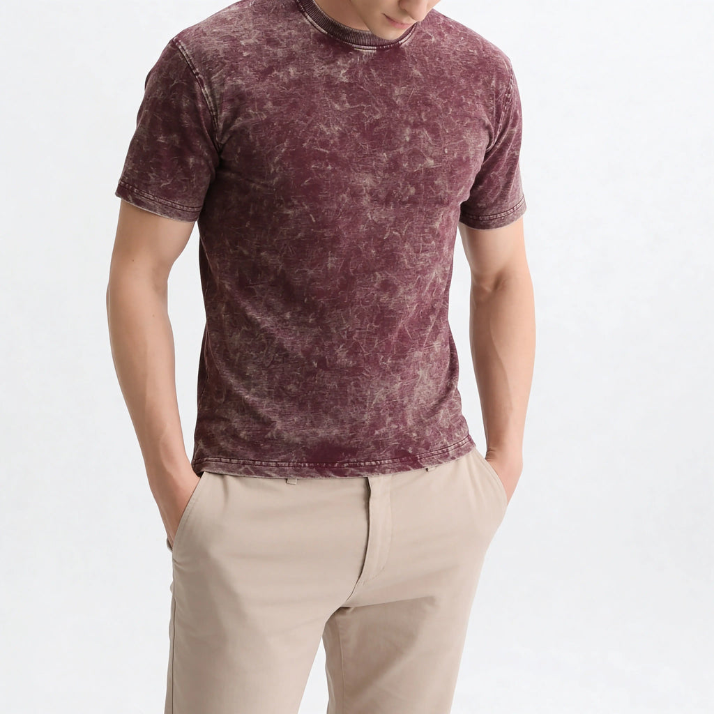 Chestnut Acid Wash T-shirt vynwolf