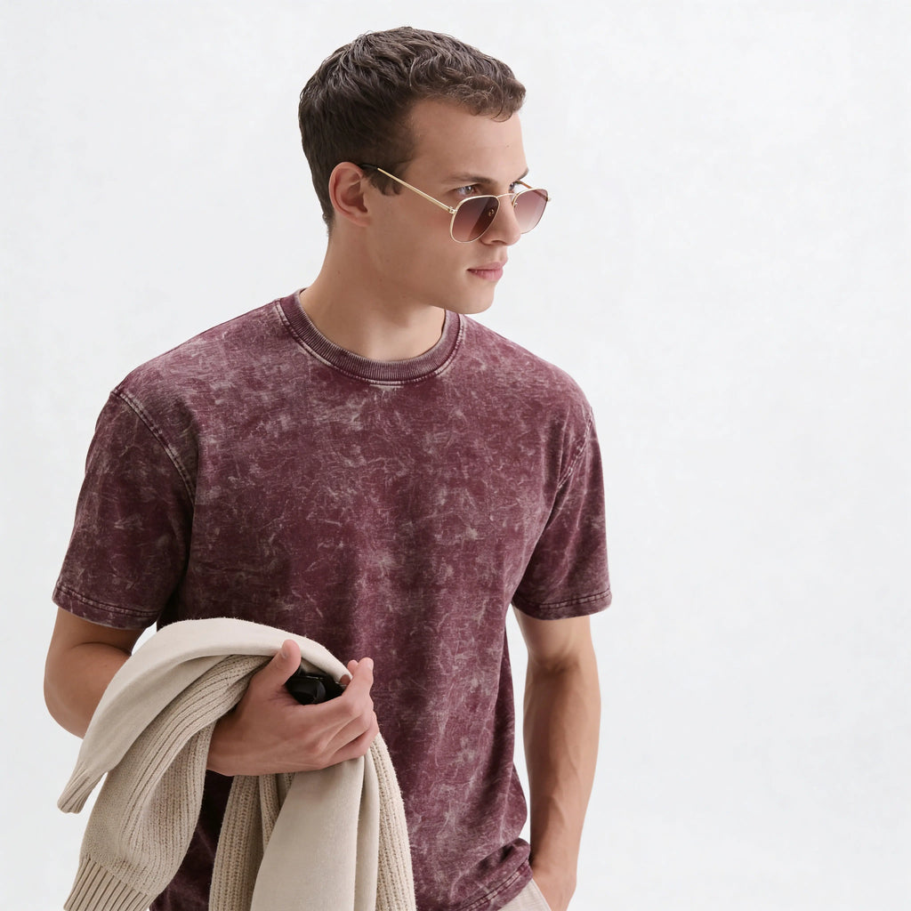Chestnut Acid Wash T-shirt vynwolf