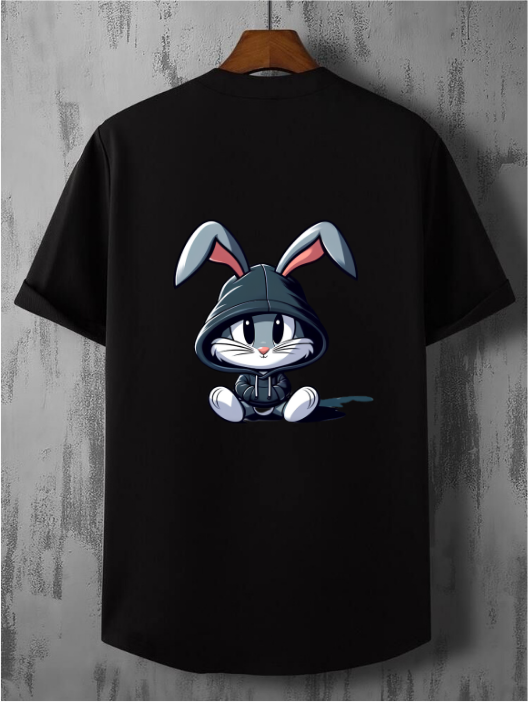 Hooded Bunny Oversized T-Shirt